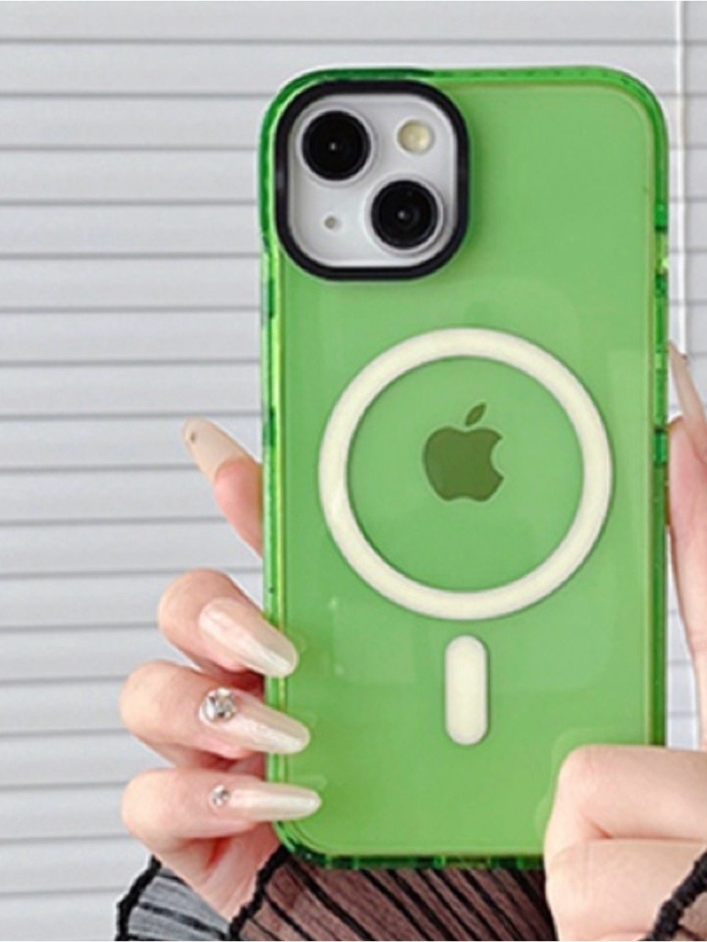 Apple iPhone 14 Case Green MagSafe Compatible Protective